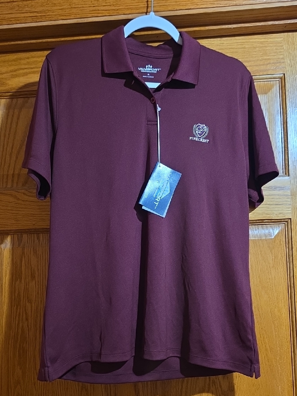 NWT Vansport Performance Womens Maroon Polo Size XL